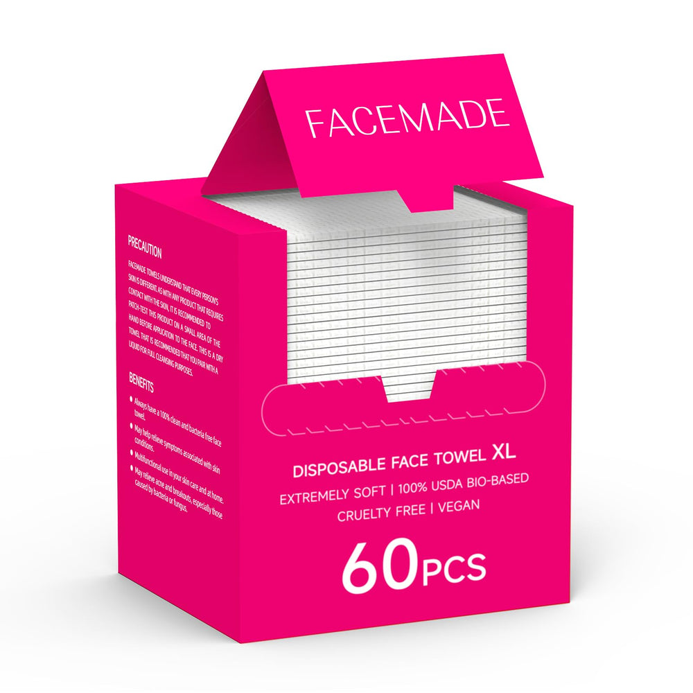 FACEMADE disposable face towels with soft texture for gentle cleansing