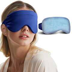 FACEMOON cold eye mask front view for migraine relief and cooling comfort