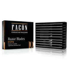 FACON professional razor blades pack for durable, precise cuts in salons or at home.