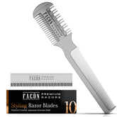 FACON razor comb delivering premium cuts for salon-quality styling at home.