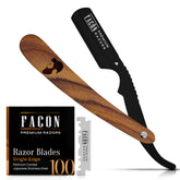 FACON straight razor with ergonomic grip for precise grooming and control.
