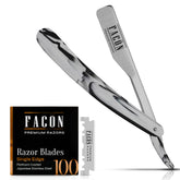 FACON straight razor ergonomic handle for precise grooming.