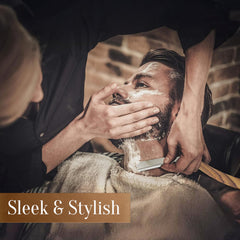 FACON wooden handle straight razor delivers durable, steady control.