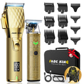 FADEKING professional hair clippers with LCD display for precise fades and clean lines.