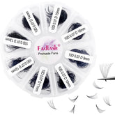 FADLASH 1000 fans 10D premade volume extensions close-up showing dense, dramatic lashes