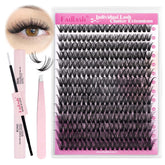 FADLASH lash clusters kit tray with 280 clusters for quick, natural lash fullness.