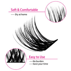 FADLASH lash clusters mixed lengths to create varied looks