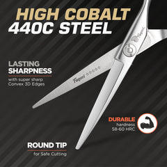Fagaci ergonomic-handle hair scissors designed for comfortable all-day use