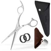 Fagaci professional hair scissors show razor-sharp edges for precise, clean cuts