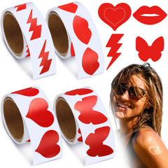 Fainne heart-pattern tanning sticker on skin for customizable sun styling.