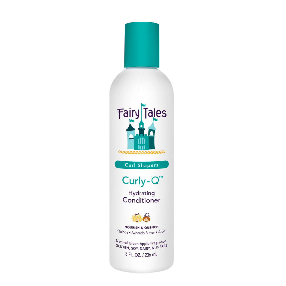 Acondicionador Fairy Tales Curly Q en envase para niños hidrata rizos