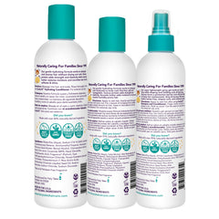 Fairy Tales Curly Q conditioner bottle close-up, nourishes curls for softer, defined waves.