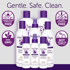 Fairy Tales Daily Cleanse conditioner rinse aids detangling and smoother hair.