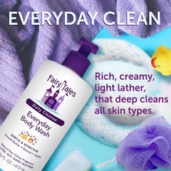 Fairy Tales gel de baño para niños, ingredientes naturales que protegen la piel.