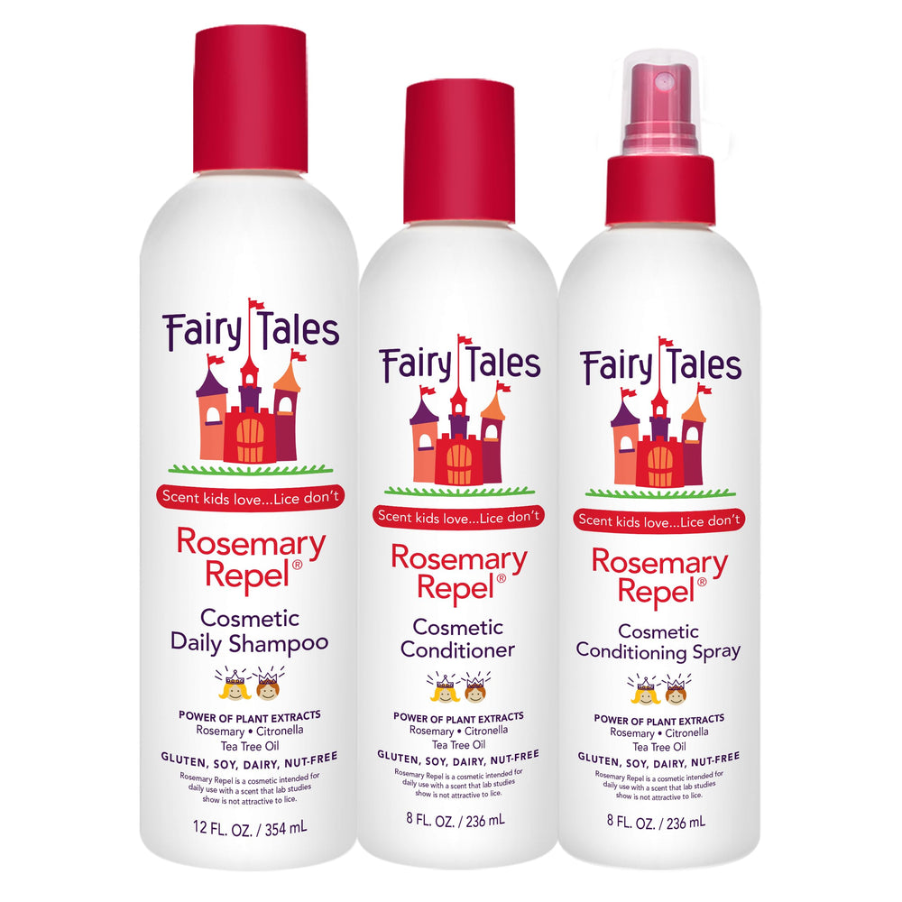 Fairy Tales Rosemary Repel shampoo bottle for gentle cleansing and lice deterrence