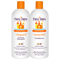 Fairy Tales Swim Shampoo 32oz bottle helps protect kids' hair after swimming.
