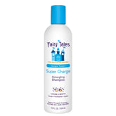 Shampoo Fairy Tales Tangle Tamer en botella, hidrata y suaviza el cabello de niños.