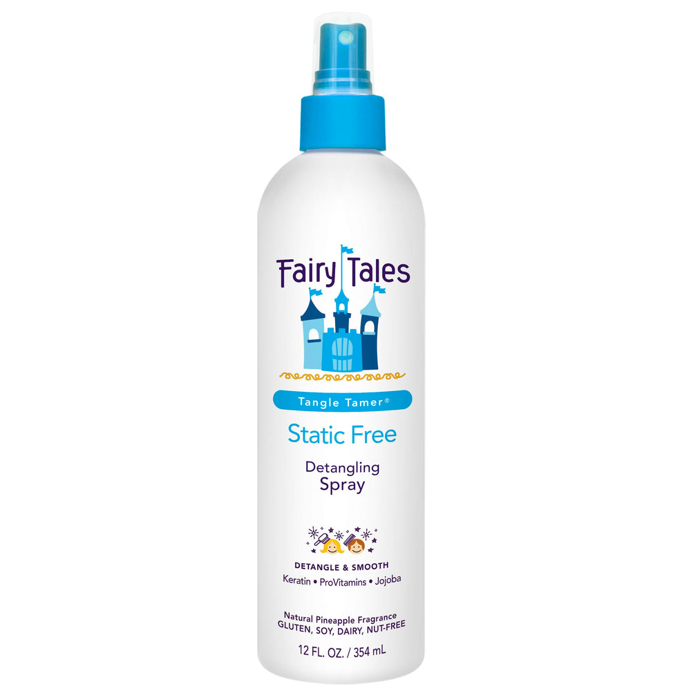 Fairy Tales Tangle Tamer Spray, botella de 12oz; desenreda y suaviza el cabello.