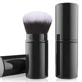 Falliny retractable airbrush kabuki brush for on-the-go makeup application