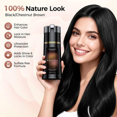 Famyu aplicación 3 en 1 para cabello, guantes incluidos y tiempo de espera.