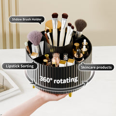 Fanado vanity organizer with five compartments for brushes, lip products, and more.