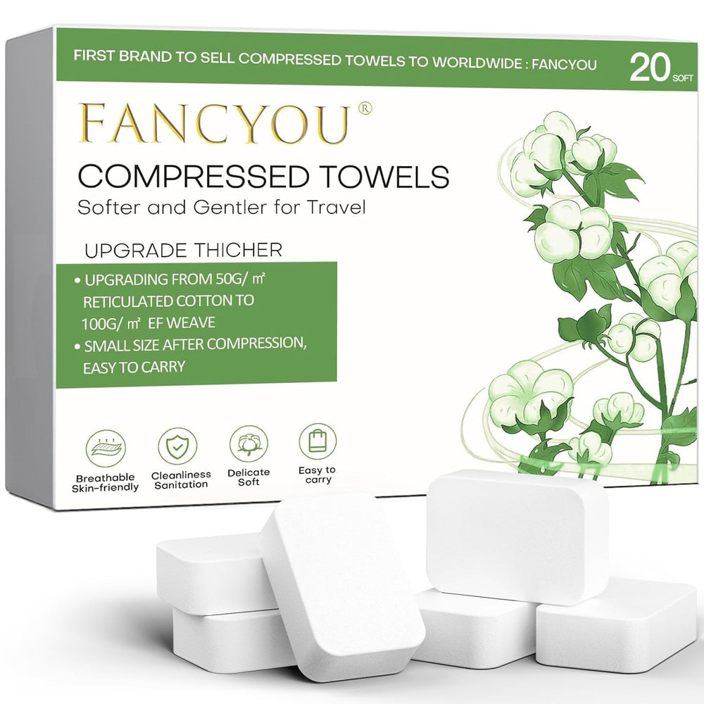 Fancyou toallita facial desechable expandida a 23x30 cm para limpieza rápida.