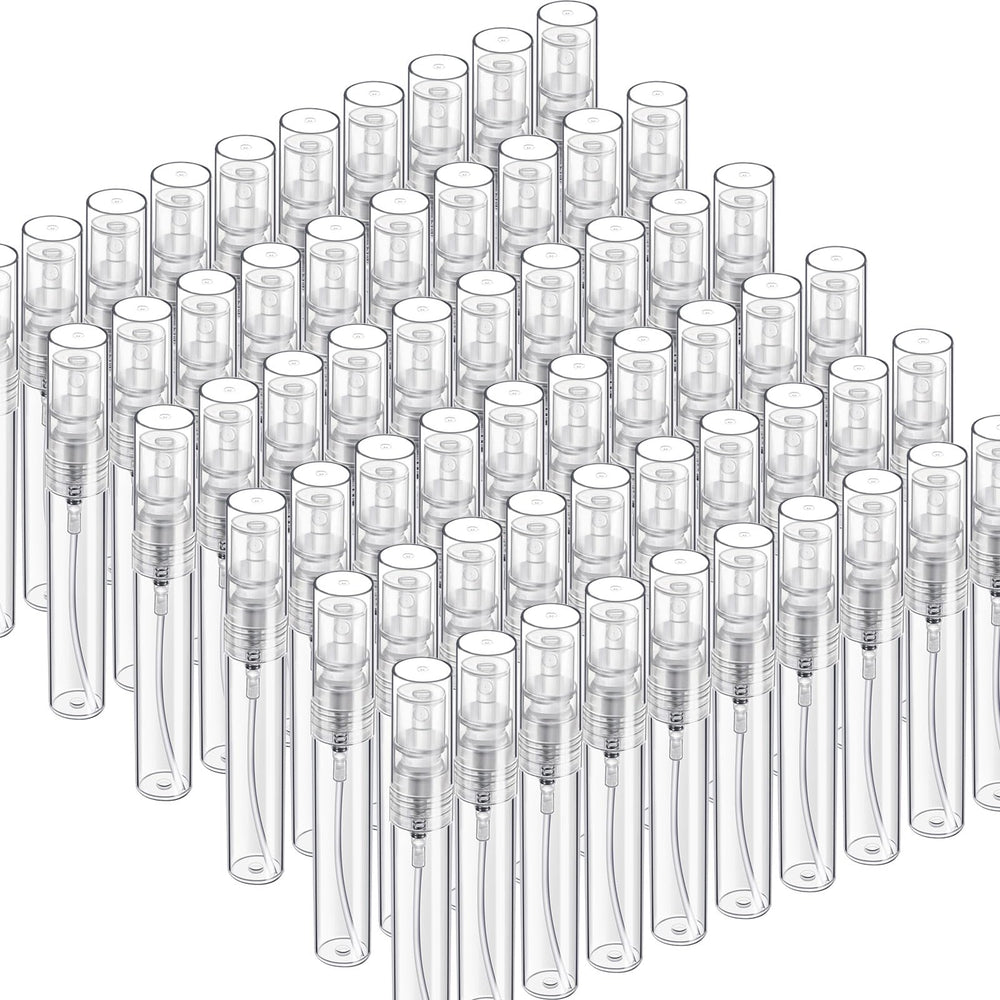 Fandamei 60pcs 5ml mini bottles clear, ideal for portable perfume samples.