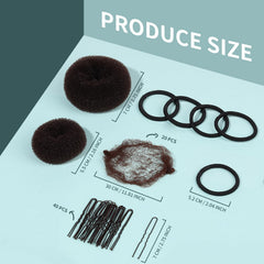 FANDAMEI medium donut bun maker for longer hair offers natural updos.