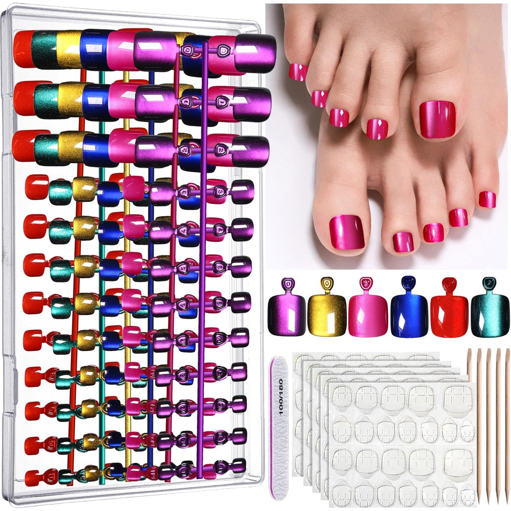 Fandamei cat eye nails kit front view showing six colors for style variety.