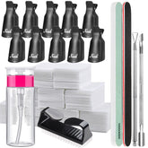 Fandamei clips para quitar esmalte gel negros, cómodo y seguro para uñas