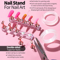 Fandamei diamond nail holder base for comfortable single‑tip work