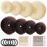 Fandamei donut bun maker set packaging shows complete styling kit