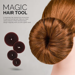 Fandamei donut bun maker set with four sizes for versatile updos.