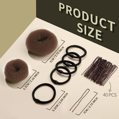 FANDAMEI extra-small bun makers ideal for little hair volume