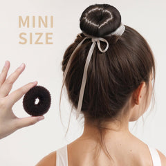 Fandamei elastic hair ties in brown pack for secure buns