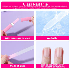 Fandamei emery files 180/240 grit versatile for natural nails
