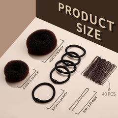 Fandamei extra-small brown bun maker for precise kid buns