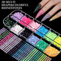Fandamei flatback rhinestones and pearls with smooth backs for secure, snag-free nail accents