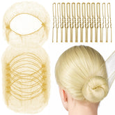 Fandamei invisible hair net shows 20-inch stretch for secure buns.