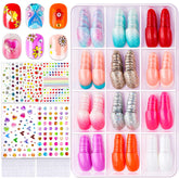 FANDAMEI kids nails with 12 styles for colorful at-home manicures