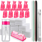 Kit FANDAMEI remover esmalte gel con clips para uso cómodo en casa.