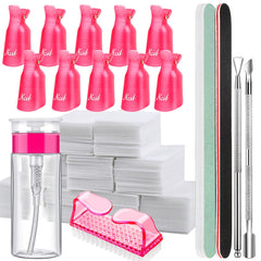 Kit FANDAMEI remover esmalte gel con clips para uso cómodo en casa.