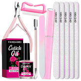 Fandamei manicure kit pink case for travel and storage