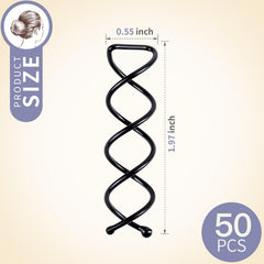 Fandamei meatball-style spiral pin in black adds versatile updo options