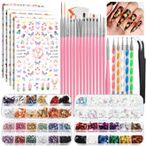 FANDAMEI nail art brush set with varied tips for precise detailing