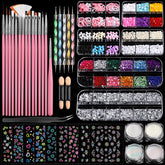 Fandamei nail art brushes set for versatile designs on natural or gel nails