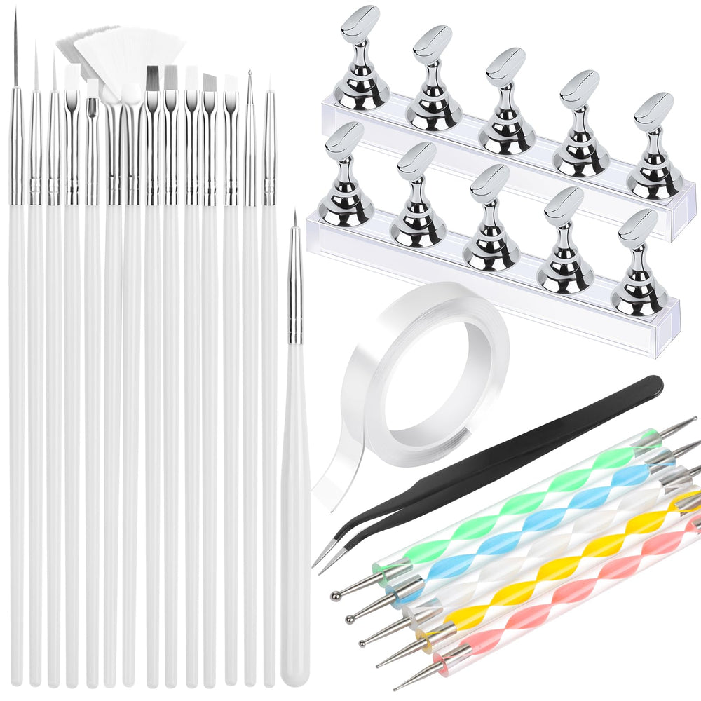 Fandamei nail brush set with 15 brushes for versatile nail art designs
