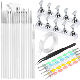 Fandamei nail brush set with 15 brushes for versatile nail art designs