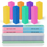 Fandamei pink nail buffer block for smooth natural nails and polish prep.