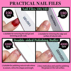 Fandamei pink buffer block smooths nail surfaces to a glossy finish